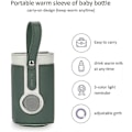 Pikkukuva 2 / 5: Mnsun USB -vauvanpullonlämmitin, kannettava taskukokoinen maidonpullonlämmitin, eristetty termostaatti, maidon ja ruoan lämmitintasku USB-latausportilla vauvanhoitoon green