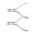 Miniatyrbilde 1 av 5: 2 stk. neglebåndsnippere i stål for hjemmebrukere, fransk håndtak, død hud-saks (enkel fjær)
