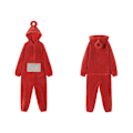 Miniatyrbild 10 av 10: Unisex Teletubbies Kostymer Disi Onesies Lala Cosplay Pyjamas Vuxna Pyjamas Djur Sovkläder Jumpsuit gul S