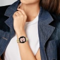 Miniatyrbilde 5 av 5: 20mm rustfritt stål erstatningsklokkereim for Samsung Galaxy Watch3 41mm/Watch 42mm Rhinestone-reim Gold