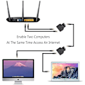 Miniatyrbilde 4 av 4: Rj45 Kobler [2 Stykker], Rj45 Splitter Koblinger Adapter 1 Til 2 Ethernet Splitter Dobbel