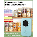 Miniatyrbillede 5 af 5: Label Maker D30 2021 Bærbar Trådløs Forbindelse Labelprinter Green