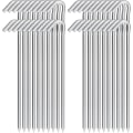Miniatyrbilde 1 av 5: 9 Tommers Galvaniserte Teltplugger Metall Teltplugger, Kraftige Stål Hage Campingplugger Presenningskroker Oppblåsbare Utendørsdekorasjoner, 25 Pakning Silver 9in**40pcs