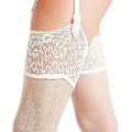 Miniatyrbillede 4 af 5: Dame 15 Den Strømper Gennemsigtige Ensfarvede Skinnende Holdbare Fin Søm Ved Tæerne Dec White Off White 2059 L 10.5 11