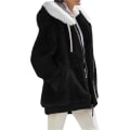 Miniatyrbild 3 av 4: Vinterkläder för kvinnor, fashion plus size långärmad söt toppar hoodies pullover varm bekväm fuzzy fleece sweatshirt rockar M
