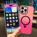 Miniatyrbilde 3 av 5: Gradient Farge Magsafe Deksel Kompatibelt Med Iphone 15 Pro Max, Mykt Tpu Anti-fall Støtsikkert Deksel Med Magnetisk Usynlig Stativ Blue-Red For iPhone 15 Pro Max