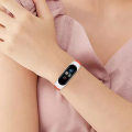 Miniatyrbilde 3 av 5: Elastisk Nylon Solo Loop for Xiaomi Mi Band 5/Band 6/Band 7, Justerbar Flettet Sport Strikk Stropp Blue White