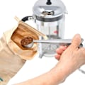 Miniatyrbild 3 av 3: 2 i 1 kaffeskopa måttsked lång tesked med Ziploc påsklämma rostfritt stål 2-pack