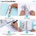 Miniatyrbilde 4 av 5: Budsjettperm med kontantkonvolutter, pengebesparende perm, kontantkonvolutter for budsjettering, pengeorganisator for kontanter, budsjettperm for å spare penger Blue