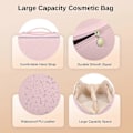 Miniatyrbillede 3 af 5: Vandtæt kosmetik- og makeup taske PU toilettaske Læder toilettaske til rejser, badeværelse og opbevaring (23*5*12*12 cm)