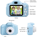 Miniatyrbild 5 av 5: Digitalkamera för barn Mini videokamera för pojkar och flickor med 32G SD-kort