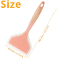 Miniatyrbild 2 av 4: Silikonspatel pannkaksspade omelettspatel vändare för ägg fisk pannkaka pizza och biff bred mjuk pizzaspade non-stick värmebeständig kök Clear Orange Large
