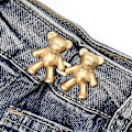 Miniatyrbillede 2 af 5: 4 stk. Taljeknap, Sød Bjørn Sy-fri Taljeknap, Justerbar Taljestrammer Metal Taljeknap til Kvinder Nederdel Bukser Jeans (b-4 stk.)