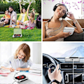 Miniatyrbilde 3 av 5: Spiller A-B Repetisjon Bluetooth-kompatibel Spiller USB AUX Avspilling Bilspiller Funksjonsminne For Hjem black