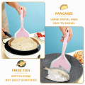 Miniatyrbilde 4 av 5: Silikon Stekespade Pannekakespade Omelettspade Snuverktøy For Egg Fisk Pannekake Pizza Og Biff Bred Myk Pizzaspade Non-stick Varmebestandig Kjøkken Clear Pink Large