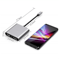 Miniatyrbillede 5 af 5: Usb Type C Laptop Docking Station Dual Display Hdmi Dual Display Usb 3.0 Hub Adapter Dock