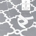 Miniatyrbillede 3 af 5: Bruseforhæng, Badeværelsesforhæng med 12 Kroge, Vandtæt Polyester Grey Geometric