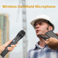 Miniatyrbillede 2 af 5: UHF Dobbeltkanal Kondensator Trådløs Mikrofon Interview Live Streaming Mikrofon