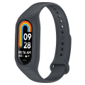 Miniatyrbild 1 av 5: Ersättningsilikonrem för Xiaomi Smart Band 8, integrerat armband med fodral Dark Grey