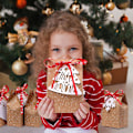Miniatyrbilde 4 av 5: Julegaveposer Assortert Kraftpapir Gaveposer Med Julegaveetiketter For Julebordutstyr, 12,7 x 7,6 x 17,8 cm Julegodteposer