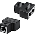 Miniatyrbilde 1 av 4: Rj45 Kobler [2 Stykker], Rj45 Splitter Koblinger Adapter 1 Til 2 Ethernet Splitter Dobbel