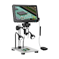 Miniatyrbild 1 av 5: 7\" LCD Digital Mikroskop 1200X, 1080P Videomikroskop med Metallstativ, 12MP Ultraprecis Fokus, LED-Fylljus, PC-visning, Windows/Mac OS