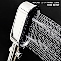 Miniatyrbilde 3 av 5: Mikrofonforsterkende dusjhode, multifunksjonelt universelt dusjhode, baderomstilbehør Grey Shower Head