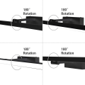 Miniatyrbillede 3 af 5: 12w LED Badeværelsesspejl Lys 50cm, IP44, 180° Roterbar, Varm Hvid 3000k, Sort
