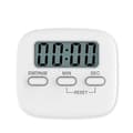 Digital kökstimer, stor digital kökstimer och nedräkning, köksklocka/kökslarm med bakre stativ, magnetisk bas, LCD-display, 1-pack (vit)