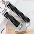 Miniatyrbillede 4 af 5: Justerbar udskiftningsurrem i læder til Samsung Galaxy Watch4 Classic 42/46mm/ Active 40/44mm Black