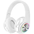 Miniatyrbillede 2 af 2: Lysende Bluetooth Headset Aktiv Støjreduktion Trådløst Headset Foldbart Subwoofer Headset$ Med Musik Mikrofon Egnet Til Pc Computer Notebook White