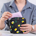 Miniatyrbillede 3 af 5: Sanitetsbind Opbevaringspose, menstruationssæt taske til skole, bærbar sanitetsbind opbevaringspose