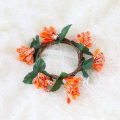 Miniatyrbillede 4 af 5: Blomsterkrans Servietringholdere, Efterårs Servietringe (4 stk.)