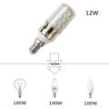 Miniatyrbild 2 av 4: Led Majs Ljuspärla E14 12w Kandelaber Lampor 100w Ekvivalent, 1100lm, Kallt Vit 6000k, Ej Dimbar (4 Pack) [Energiklass A++]