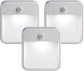 Batteridriven rörelsesensor LED-nattlampa, 3-pack, vit, 3 st