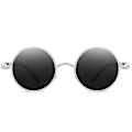 Pikkukuva 1 / 5: Vintage Polarisoidut Steampunk-aurinkolasit Miehille Pyöreät Aurinkolasit Tyylikkäät Silver Frame Grey Lenses