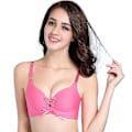 Miniatyrbild 1 av 4: Varumärke sexig sömlös bh samla justerbar bh för kvinnor sömlös underkläder lingerie super push up bh Watermelon red 80c