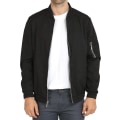 Miniatyrbilde 1 av 5: Lett fritidsjakke for menn Softshell Flight Bomber Varsity Vindjakke black 3XL