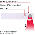 Miniatyrbild 5 av 5: LED-remsa med rörelsesensor - Vitt ljus - Självhäftande - Silikonbelagd