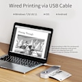 Miniatyrbillede 4 af 5: F2S A4 Størrelse Bærbar Printer Termisk Udskrivning Trådløs BT Rejse Mobilprinter Understøtter 4/8 tommer Kompatibel med Android og iOS Window Mac