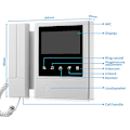 Miniatyrbild 4 av 5: Video Dörrklocka Kamera Visuell Intercom Nattseende Tvåvägs Intercom Videodörrtelefon Videodörrinmatning Telefon Samtal 168  l