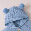 Pikkukuva 3 / 5: 3D-karhun korvilla varustettu hupullinen haalari Acsergery Unisex vastasyntyneille vauvoille, pojille ja tytöille, pitkähihainen neulepusero, lahja