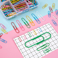 Miniatyrbild 4 av 4: Papperclips Set med Färgade Papperclips Små Medium Stora