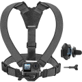 Pikkukuva 1 / 5: Rintakehysvaljaat Dji Osmo Action -kameralle, Rintapanta Vlog/POV-lisävarusteet Yhteensopiva Insta360 X3/one R/rs -kameroiden ja Gopro Hero -sarjan kanssa Black