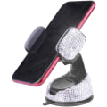Miniatyrbilde 1 av 4: Universal Bling Mobilholder, 360-justerbart Bilfeste med Ekstra Luftventilbase, Krystallbilinteriørdekorasjon, For Frontrute, Dashbord