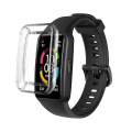 Miniatyrbilde 1 av 3: Silikon Sportsarmbånd For Huawei Band 6,+ Transparent TPU-deksel Full Rundt Støtfangerrammedeksel