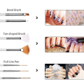 Miniatyrbild 3 av 5: Nagelpenna designer, nagelkonstverktyg nagellack penslar, nagel prickverktyg, nagelfolie, manikyrtejp White Brush Set