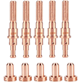 Miniatyrbillede 2 af 5: 5 stk. 9-8215 Elektrode + 5 stk. 9-8207 Dysetips Sæt Passer til Thermal Dynamics SL60/100 Plasmaskærebrænder, Dyser, Spændetænger og Linser