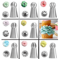 Miniatyrbilde 2 av 5: 8 stk. Sprøyteposer i rustfritt stål, kake- og cupcake-dekorasjonssett, blomsterfrosting-tipper, DIY-sprøyteposer for kakedekorering (8 stk.)