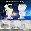 Miniatyrbilde 5 av 5: Astronaut Lysprojektor, Stjerneprojektor Galakse Nattlys For Barn, Astro Stjerne Nebel Led Lampe For Soverom Med Timer Og Fjernkontroll For Voksne